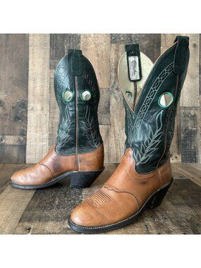 Olathe 7240 Vintage Buckaroo Western Cowboy Boots Mens 9.5 D